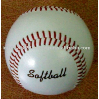 Softball made of Synthetic material